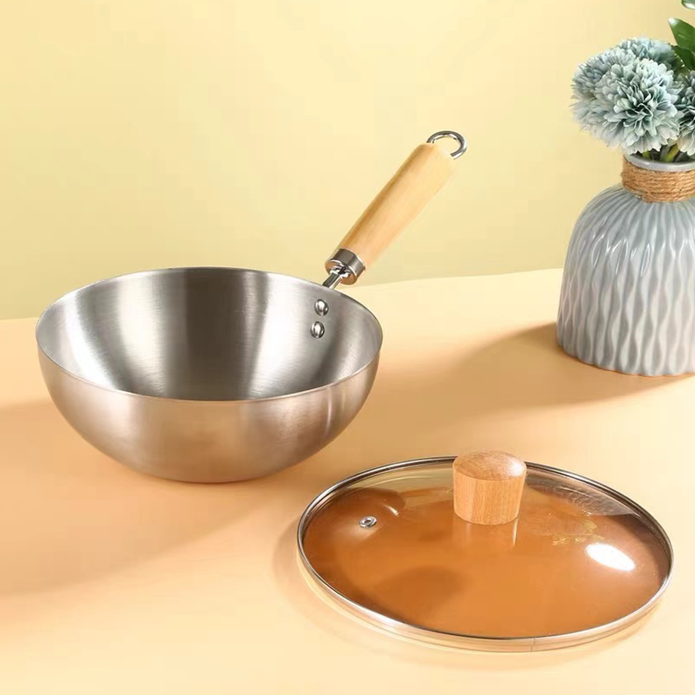 Soup Kettle Warmer - 20cm Stainless Steel NonStick Pan Small