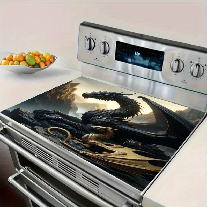 Commercial Kitchen Induction - 3D Dragon Pattern Stove Top Cover
