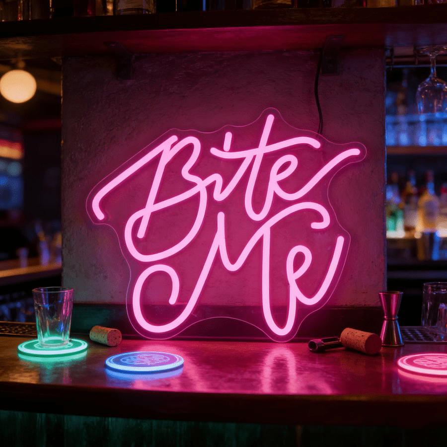 Bite Me Pink LED Neon Sign USB – Commercial Kitchen Ideas Bewertung und Preis