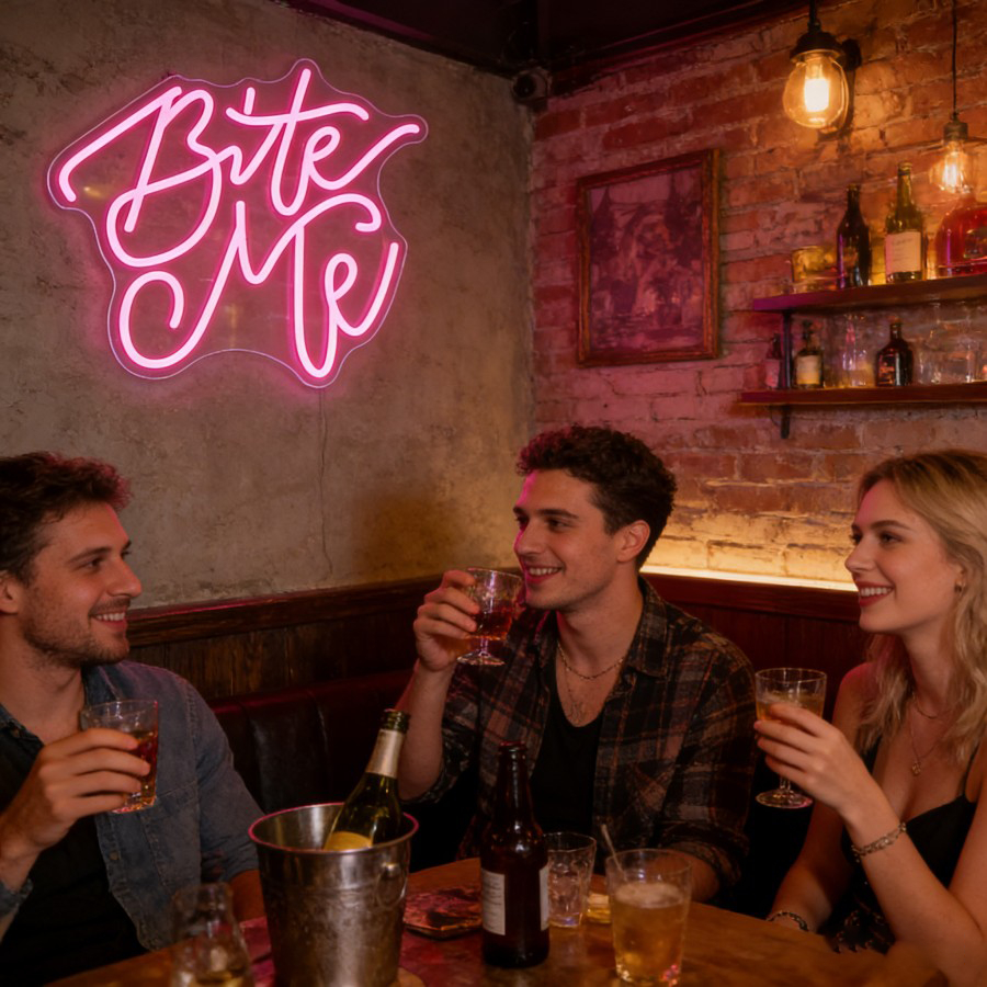 Bite Me Pink LED Neon Sign USB – Commercial Kitchen Ideas Bewertung und Preis