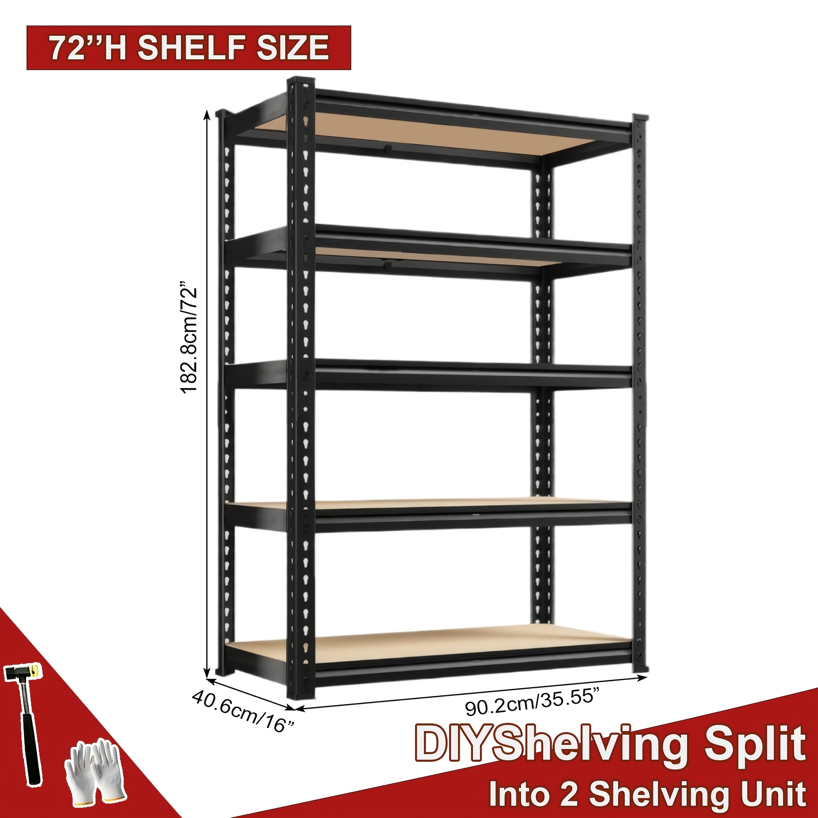 2000LBS Shelving Heavy Duty, 5 – Commercial Kitchen Warehouse Bewertung und Preis