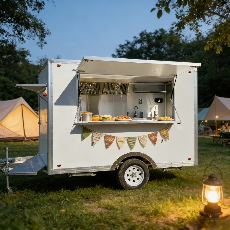 Mobile Snack Food Truck With F – Commercial Kitchen Griddle Bewertung und Preis