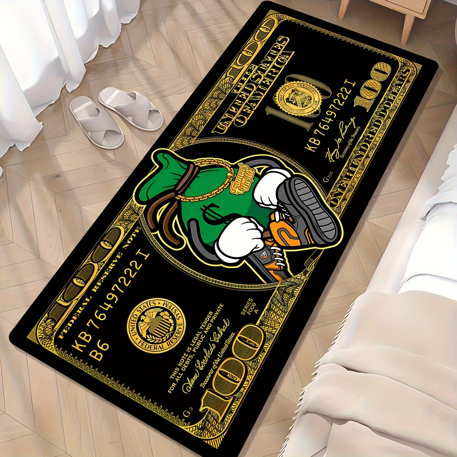$100 Bill Pattern Area Rug,Sof – Commercial Kitchen Ideas Bewertung und Preis