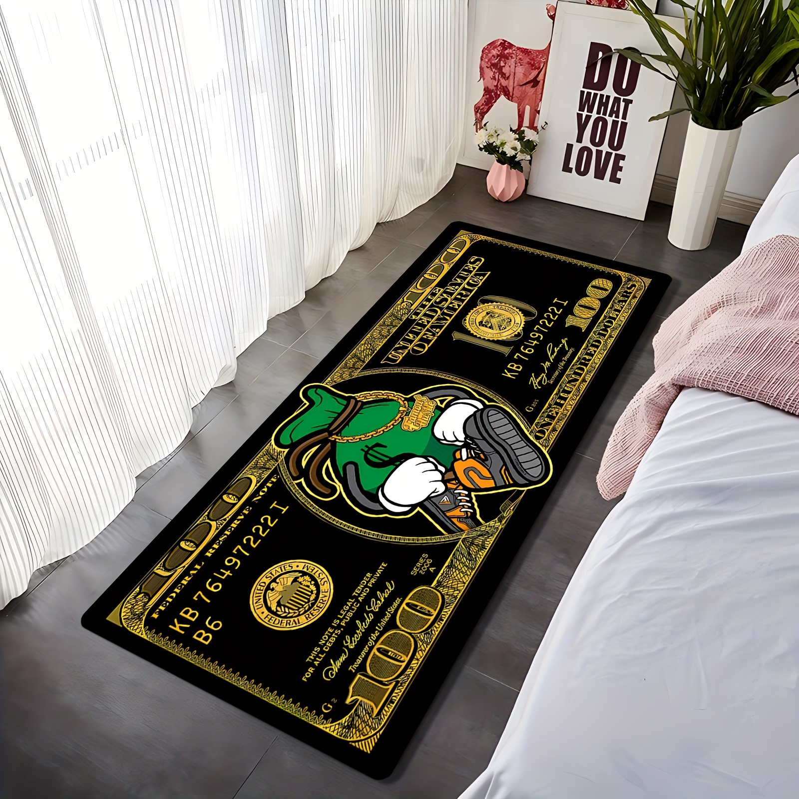 $100 Bill Pattern Area Rug,Sof – Commercial Kitchen Ideas Bewertung und Preis