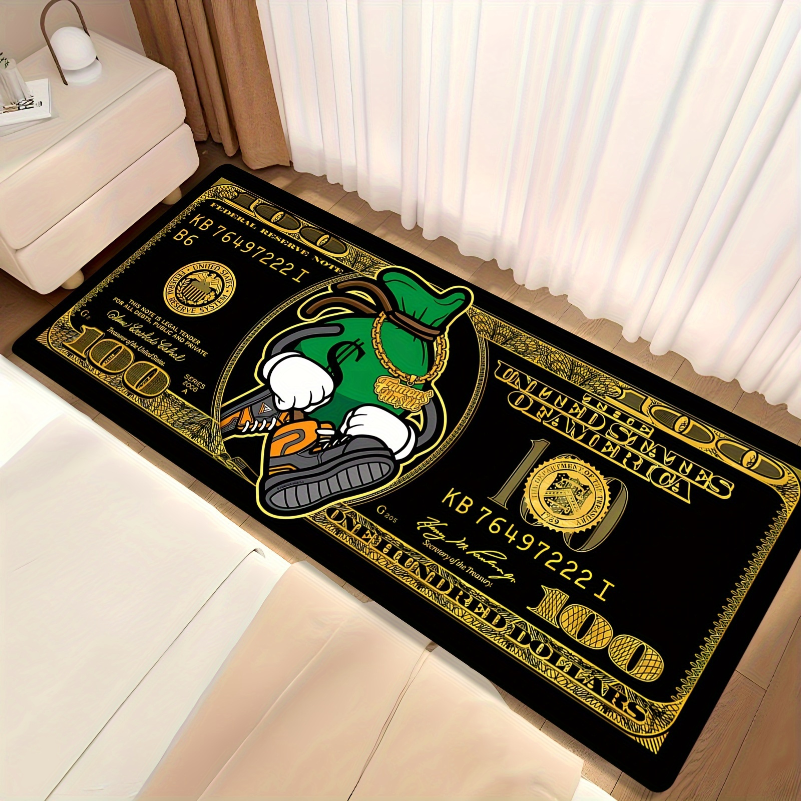 $100 Bill Pattern Area Rug,Sof – Commercial Kitchen Ideas Bewertung und Preis