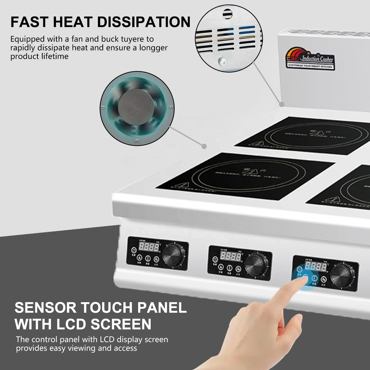 4 Burner Flat Industrial Comme – Commercial Kitchen Induction Bewertung und Preis