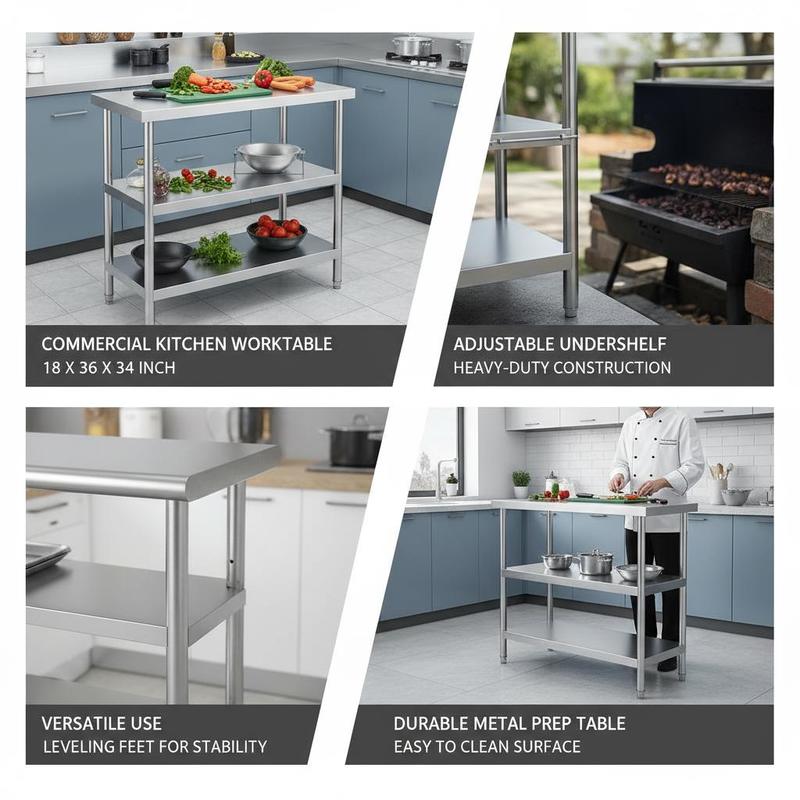 Metal Workstation 18 x 36 x 34 – Commercial Kitchen Warehouse Bewertung und Preis