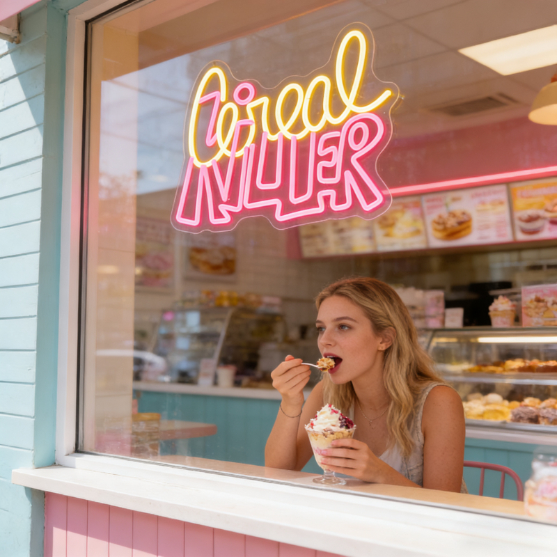 Cereal Killer Yellow Pink LED  – Commercial Kitchen Ideas Bewertung und Preis