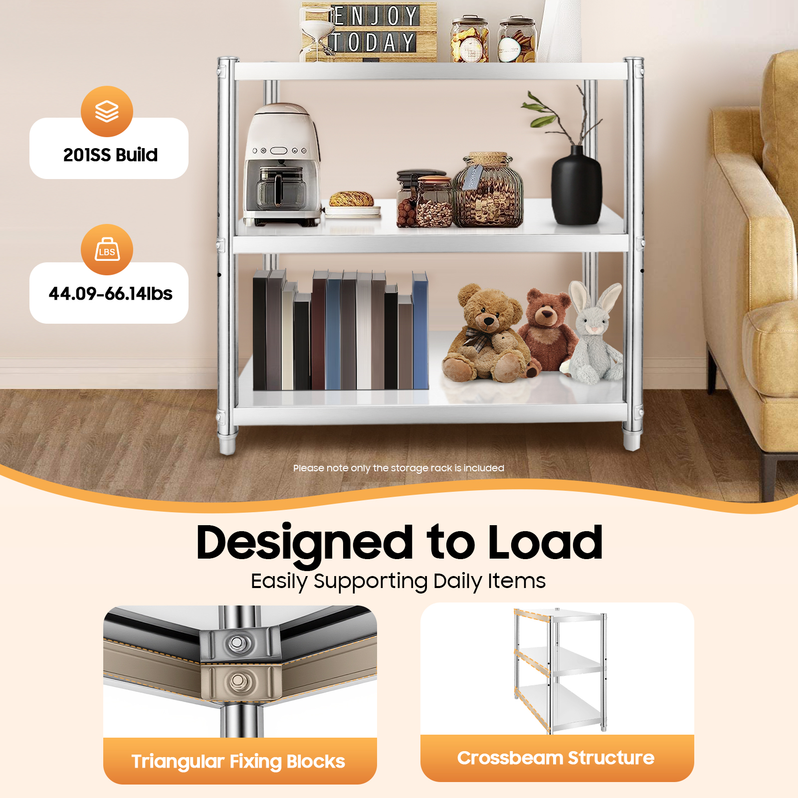 3-Tiers Kitchen Shelf Stainles – Commercial Kitchen Warehouse Bewertung und Preis